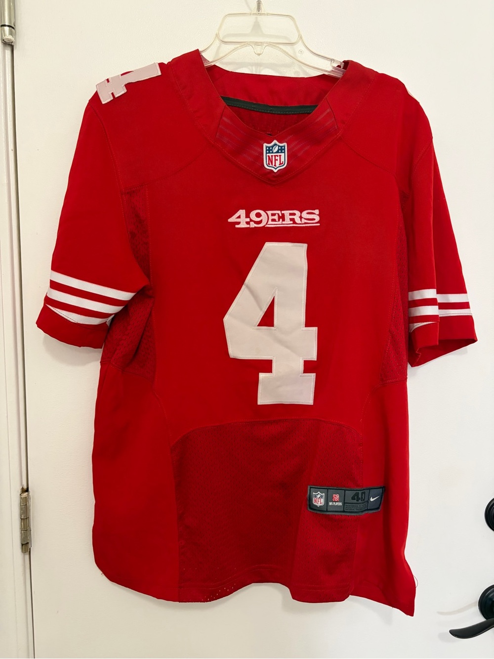 NFL San Francisco 49ers 4 Lee Red White Replica Jersey